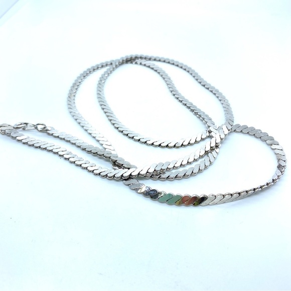 KOREA Silvertone Vintage Chain 30" - Picture 5 of 8